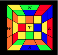 Figure 2.3: Rotate Top face Anti-clockwise and Cube Anti-clockwise